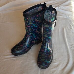 Colorful Polka Dot Women's Rain Boots